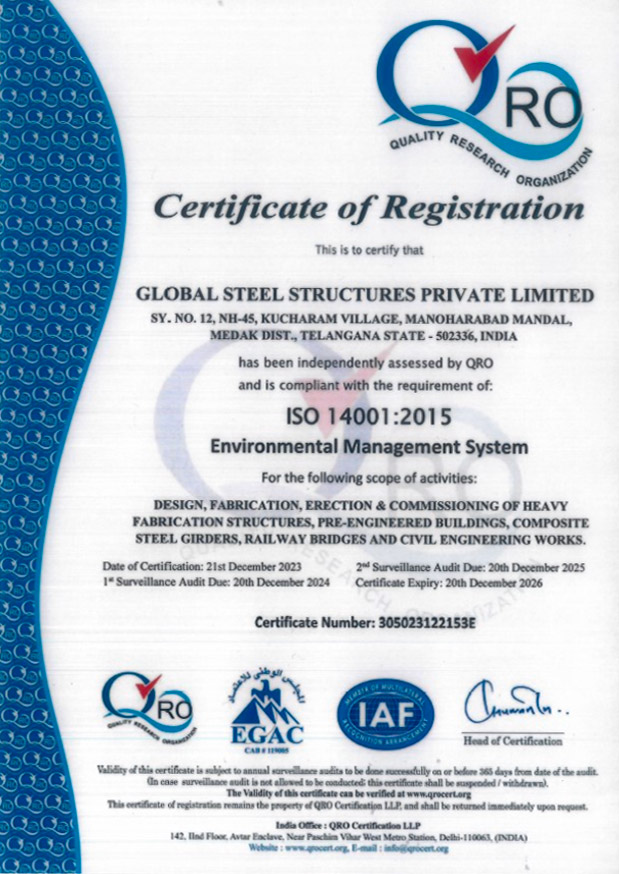 ISO 14001:2015 Environmental Management System Certificate